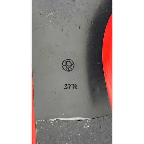 THE ROW Minimal Red Loafer Size 37.5 COA - Picture 7 of 9